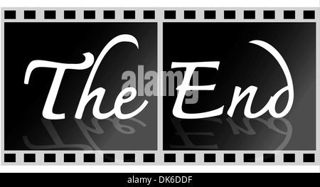 images of the end Movie ending screen Stock Photo