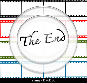 images of the end Movie ending screen Stock Photo