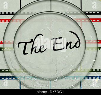 images of the end Movie ending screen Stock Photo