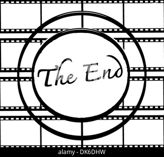 images of the end Movie ending screen Stock Photo