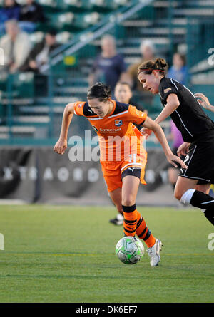 June 03, 2011: The Western New York Flash tied Sky Blue FC 2-2 at Sahlen's Stadium in Rochester, NY. Sky Blue FC's Therese Sjogran (#11) with the ball while playing the Western New York Flash.(Credit Image: © Alan Schwartz/Cal Sport Media/ZUMAPRESS.com) Stock Photo