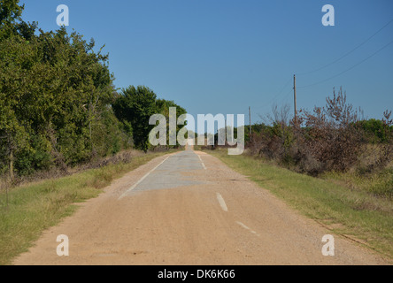 Route 66 Oklahoma. The 1922 9 foot wide section is the oldest surviving part Ribbon Road-Sidewalk Highway, from Miami to Afton Stock Photo