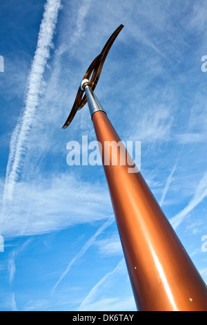 Trans Pennine Trail Marker on Hornsea Seafront East Riding of Yorkshire England Stock Photo