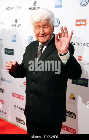 Choirmaster Gotthilf Fischer poses onthe red carpet of the 'Movie meets Media' event at Hotel Atlantic Kempinsky in Hamburg, Germany, 02 December 2013. Photo: GEORG WENDT/dpa Stock Photo