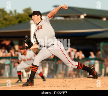 June 11, 2011 - Modesto, CA, U.S - San Francisco Giants, pitcher, Barry Zito pitches for the San Jose Giants during a game against the Modesto Nuts in Modesto, CA Saturday June 11th, 2011(20110611) Barry Zito sprained his right ankle while pitching a game against the Arizona Diamondbacks in early April 2011.    Marty Bicek/Zuma Press (Credit Image: © Marty Bicek/ZUMAPRESS.com) Stock Photo