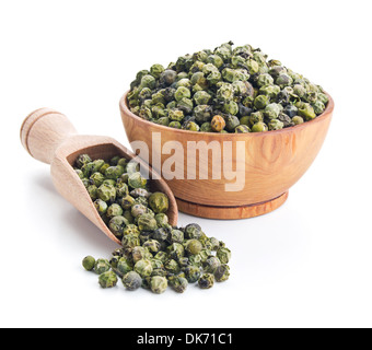 green peppercorn isolated on white background Stock Photo