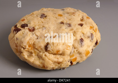 Stollen is a traditional German fruit cake eaten during advent and christmas Stock Photo