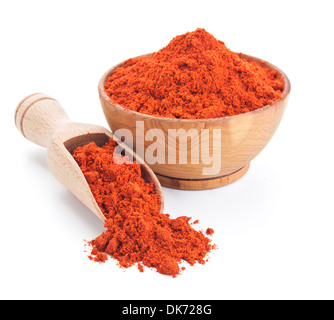 red ground paprika isolated on white background Stock Photo