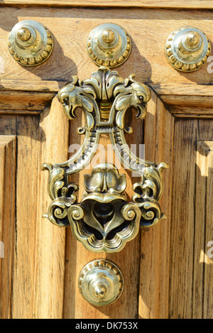 Door knocker on Palacio de Capitania General de Barcelona, former convent Catalonia, Barcelona, Spain