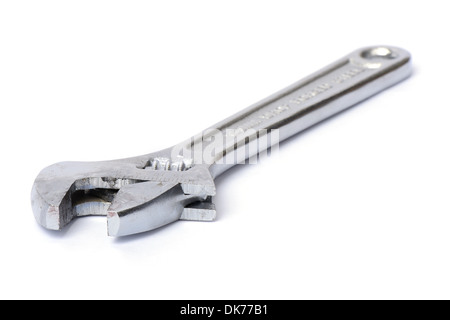 Adjustable wrench isolated on white background Stock Photo