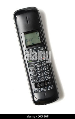Telephone on white background, cordless phone, telephone Stock Photo