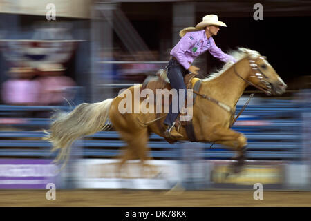 June 17, 2011 - Reno, Nevada, U.S - Barrel racer Sherry Cervi of Marana, AZ competes at the Reno Rodeo. (Credit Image: © Matt Cohen/Southcreek Global/ZUMAPRESS.com) Stock Photo