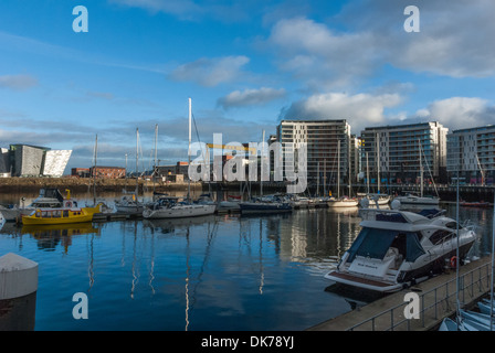 Belfast Harbour Marina Stock Photo