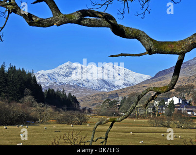 Snowdon, the highest mountain in Wales, Gwynedd, North Wales Stock Photo