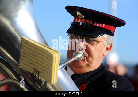 Salvation Army band musician, Salvation Army band, UK Stock Photo