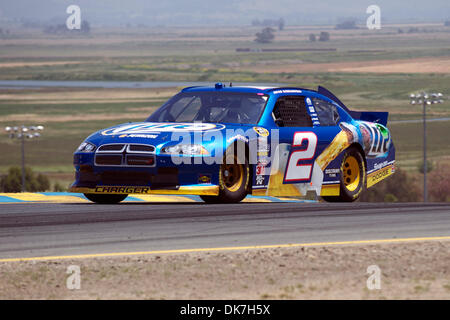 June 24, 2011 - Sonoma, California, U.S - Penske Racing driver Brad Keselowski (2) in the Miller Lite Dodge during practice at the NASCAR Sprint Cup Series Toyota Save Mart 350 at Infineon Raceway. (Credit Image: © Matt Cohen/Southcreek Global/ZUMAPRESS.com) Stock Photo