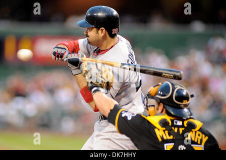 Pittsburgh Pirates first baseman Michael Chavis gets into position during a  baseball game against the Tampa Bay Rays Saturday, June 25, 2022, in St.  Petersburg, Fla. (AP Photo/Steve Nesius Stock Photo - Alamy