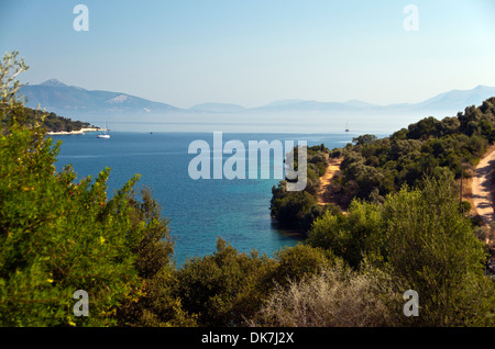 The Greek town of Vathi on the Ionian island of Meganisi Stock Photo