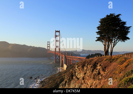 Baker Beach underneath the Golden Gate Bridge in San Francisco. California Stock Photo