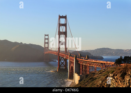 Baker Beach underneath the Golden Gate Bridge in San Francisco. California Stock Photo