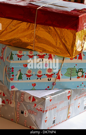 Christmas shoeboxes for charity for children not so privileged Stock Photo