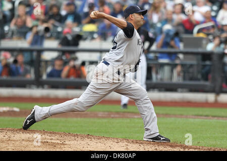 July 3, 2011 - Flushing, New York, UNITED STATES - New York Yankees relief pitcher Luis Ayala (38) pitches during the 10th inning against the New York Mets at Citi Field, Flushing, NY. Mets defeated the Yankees 3-2 in 10 innings. (Credit Image: © Debby Wong/Southcreek Global/ZUMAPRESS.com) Stock Photo