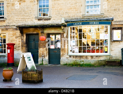 The village shop and post office in the pretty Wiltshire village of Lacock. Stock Photo