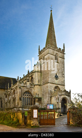 The 15th century church of St.Cyriac in Lacock village, Wiltshire Stock Photo