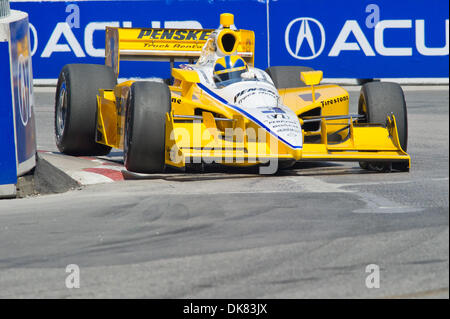 July 8, 2011 - Toronto, Ontario, Canada - Helio Castroneves driver of the #3 Itaipava Team Penske Dallara Honda during morning practice at the Honda Indy Toronto at the CNE, Toronto, Ontario. (Credit Image: © Keith Hamilton/Southcreek Global/ZUMAPRESS.com) Stock Photo