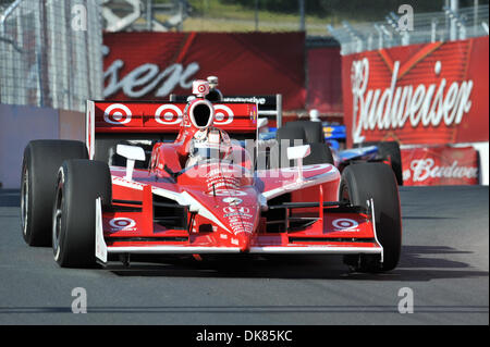 July 9, 2011 - Toronto, Ontario, Canada - Scott Dixon exits turn 4 at the Honda Indy Toronto (Credit Image: © Steve Dormer/Southcreek Global/ZUMAPRESS.com) Stock Photo