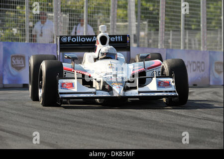 July 9, 2011 - Toronto, Ontario, Canada - Mike Conway enters turn 5 at the Honda Indy Toronto (Credit Image: © Steve Dormer/Southcreek Global/ZUMAPRESS.com) Stock Photo