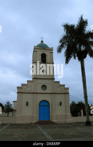 Iglesia del Sagrado Corazón de Jesús, Parque Martí, Viñales, Pinar del Rio province, Cuba, Caribbean Sea, Central America Stock Photo