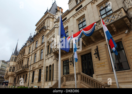 The Chamber of Deputies (Chambre des Deputes) in Luxembourg. The chamber acts as the national parliament. Stock Photo