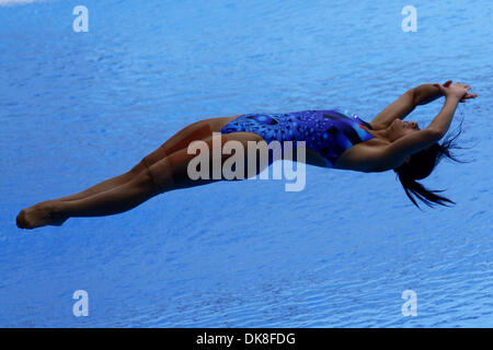 Jul 22, 2011 - Shanghai, China - HE ZI of China performs a dive during the first round of competition in the women's 3 meter springboard at the FINA World Championships. She advanced to the final. (Credit Image: © Jeremy Breningstall/ZUMAPRESS.com) Stock Photo