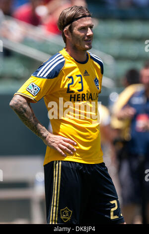 July 24, 2011 - Carson, California, U.S - Los Angeles Galaxy midfielder David Beckham #23 before the World Football Challenge game between the current FA Cup Champions Manchester City and the Los Angeles Galaxy at the Home Depot Center. City went on to defeat the Galaxy in a shoot out after being tied for 90 minutes at 1-1. (Credit Image: © Brandon Parry/Southcreek Global/ZUMAPRESS Stock Photo