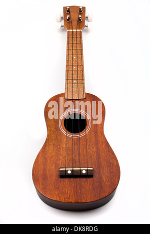 Ukulele on a white background. Stock Photo