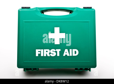 A First Aid Box on a white background. Stock Photo