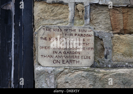 Poem By Dorothy Gurney On The Wall In Bakewell's Bath Gardens Stock Photo -  Alamy