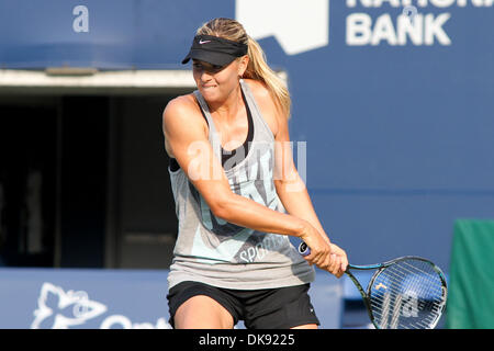 Aug. 6, 2011 - Toronto, Ontario, Canada - Russia's Maria Sharapova during her centre-court practice session at the Rogers Cup at the Rexall Centre at York University in Toronto. (Credit Image: © Steve Dormer/Southcreek Global/ZUMAPRESS.com) Stock Photo