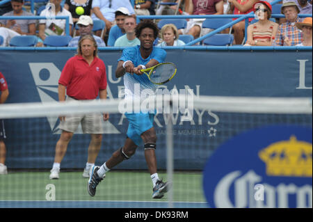 Aug. 07, 2011 - Washington Dc, District of Columbia, United States of America - 07 August 2011: Legg Mason Tennis Classic, Presented by Geico..Gael Monfils (FRA) defeated today in straight sets, 4-6, 4-6 by Radek Stepanek (CZE) (Credit Image: © Roland Pintilie/Southcreek Global/ZUMAPRESS.com) Stock Photo
