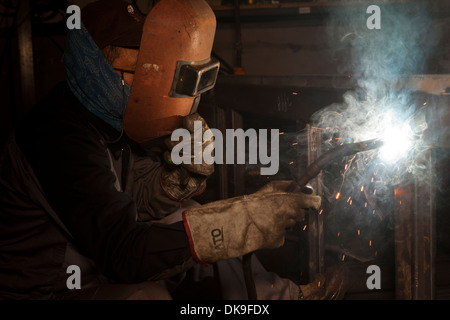 Welder operator Stock Photo