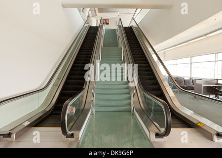 Empty escalator Stock Photo