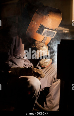 Welder operator Stock Photo