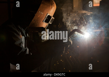 Welder operator Stock Photo