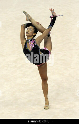 Aug. 21, 2011 - Shenzhen, China - JESSICA HO of Canada performs during the individual all-around rhythmic gymnastics competition at the 26th Summer Universiade (World University Games) in Shenzhen, China. (Credit Image: © Jeremy Breningstall/ZUMAPRESS.com) Stock Photo