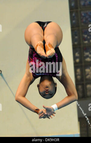 Aug. 21, 2011 - Shenzhen, China - YANYEE NG of Malaysia dives during the women's 3 meter springboard final at the 26th Summer Universiade (World University Games) in Shenzhen, China. (Credit Image: © Jeremy Breningstall/ZUMAPRESS.com) Stock Photo