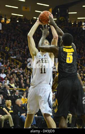 Iowa City, Iowa, USA. 3rd Dec, 2013. December 3, 2013: Notre Dame center Garrick Sherman (11) during the non-conference Big Ten ACC Basketball Challenge Game between the University of Notre Dame Fighting Irish and the University of Iowa Hawkeyes played in Iowa City, Ia. Iowa won, 98-93. © csm/Alamy Live News Stock Photo