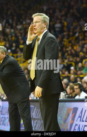 Iowa City, Iowa, USA. 3rd Dec, 2013. December 3, 2013: Iowa head basketball coach Fran McCaffrey during the non-conference Big Ten ACC Basketball Challenge Game between the University of Notre Dame Fighting Irish and the University of Iowa Hawkeyes played in Iowa City, Ia. Iowa won, 98-93. © csm/Alamy Live News Stock Photo