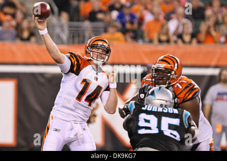 Aug. 25, 2011 - Cincinnati, Ohio, U.S - Cincinnati Bengals wide receiver Jordan  Shipley (11) on the field at the close of the second half of the NFL  football game between the