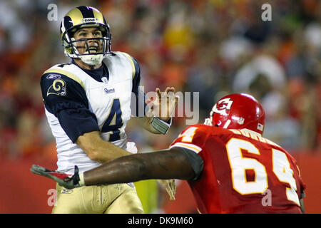 Sept. 11, 2011 - Saint Louis, Missouri, U.S - St. Louis Rams quarterback  A.J. Feeley (4) looks to pass the ball during the NFL game between the Saint  Louis Rams and the